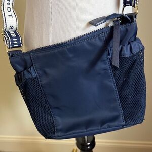Tommy Hilfiger Navy Nylon Crossbody Bag Guitar Strap